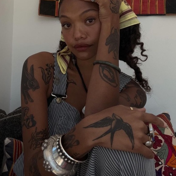 Dickies Hickory Stripe Railroad Overalls denim unisex Medium 34x34 - Picture 11 of 14